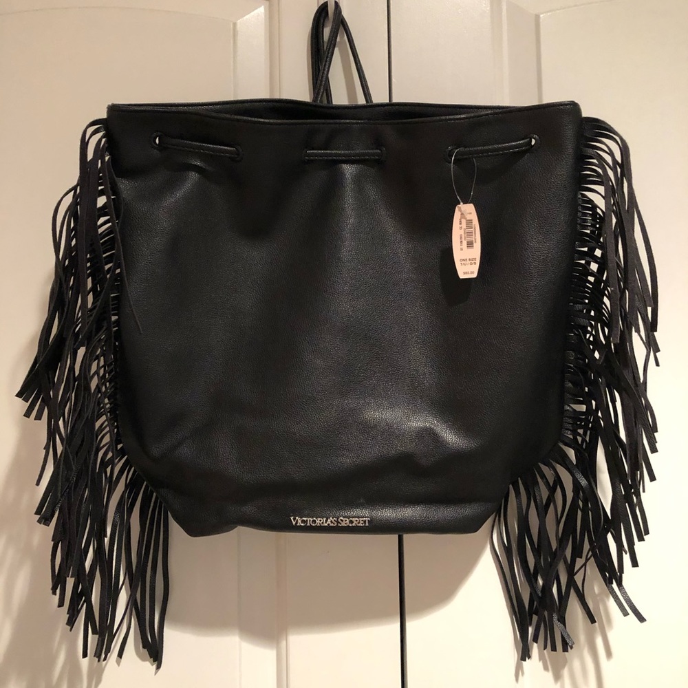 Victoria's Secret Faux Leather Fringe Backpack